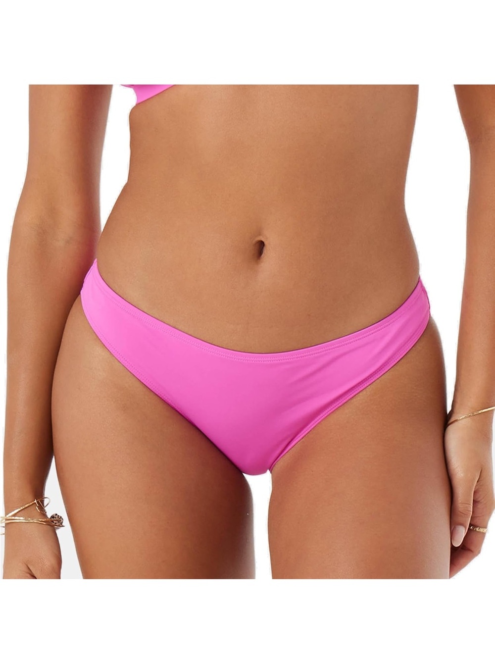 Roxy Maui Pink - Hot Pink Bikini Bottom - Hipster Modest cut